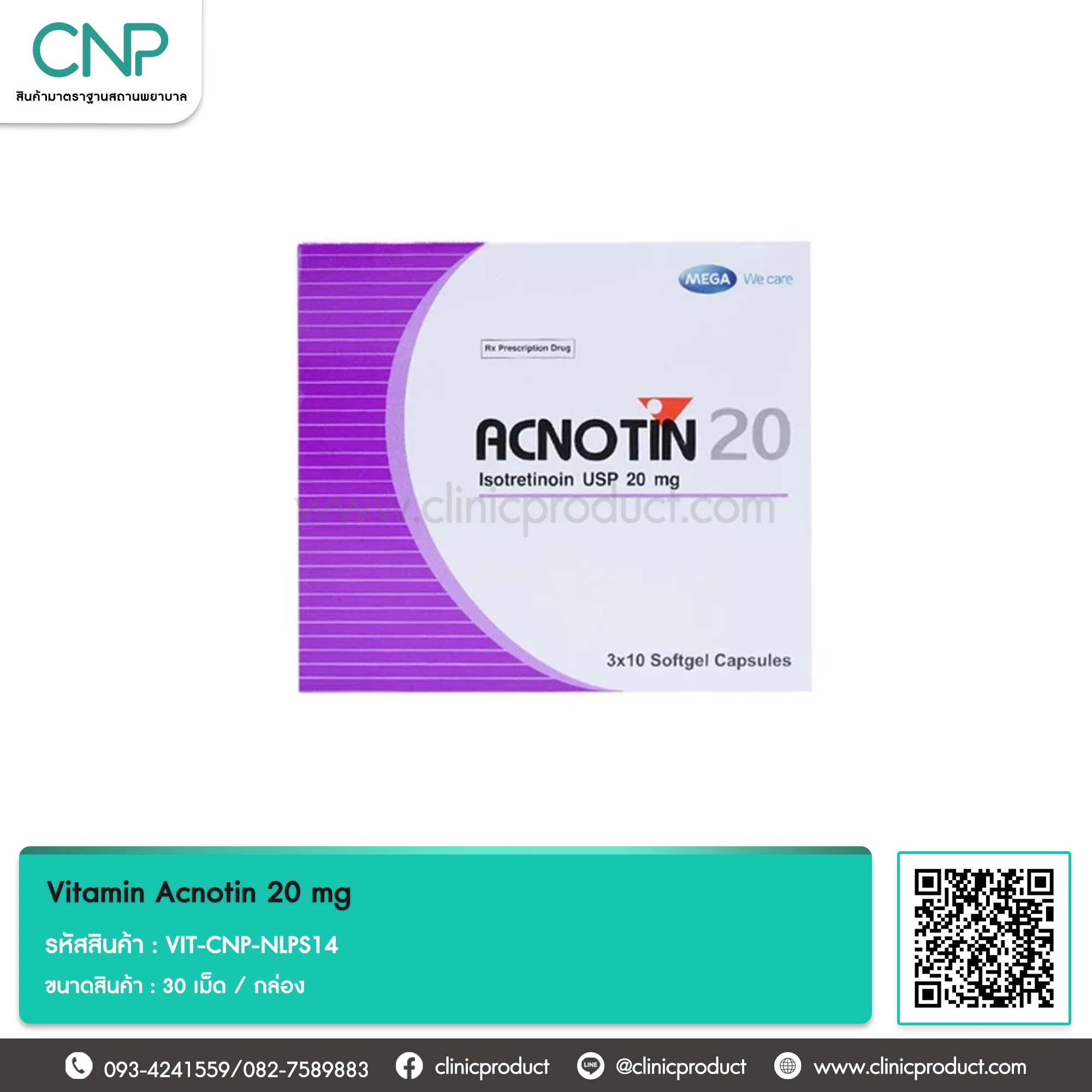 Vitamin Acnotin 20 mg